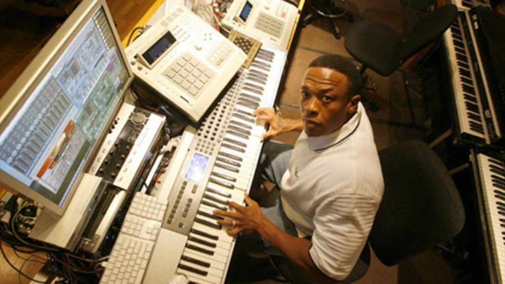 Dr. Dre beatmaking studio